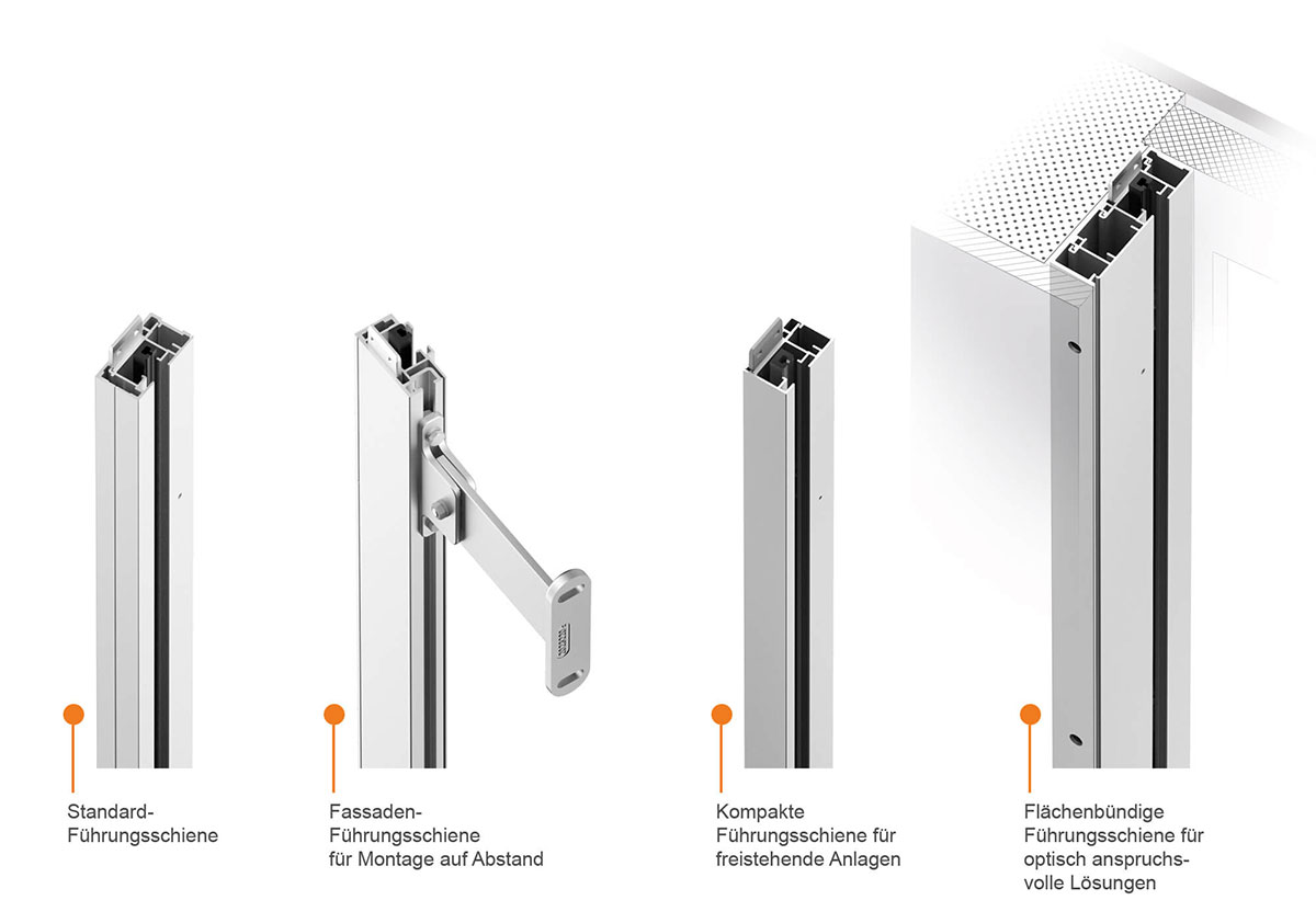 Bildrechte: ROMA KG ROMA zipSCREEN.2 Führungsschienen